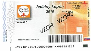 Chèque Déjeuner Jedálny kupón